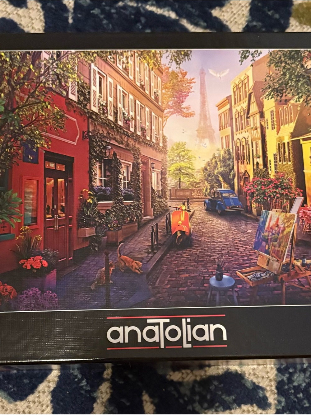 Anatolian Paris Street Puzzle Box Art - Red & Blue